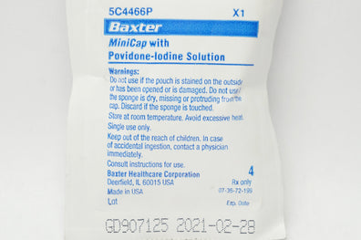 Baxter 5C4466P MiniCap with Povidone-Iodine Solution (x)